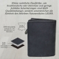 Preview: flevado Geldbörse Unisex Damen Herren Echt Leder RFID Schutz Schwarz